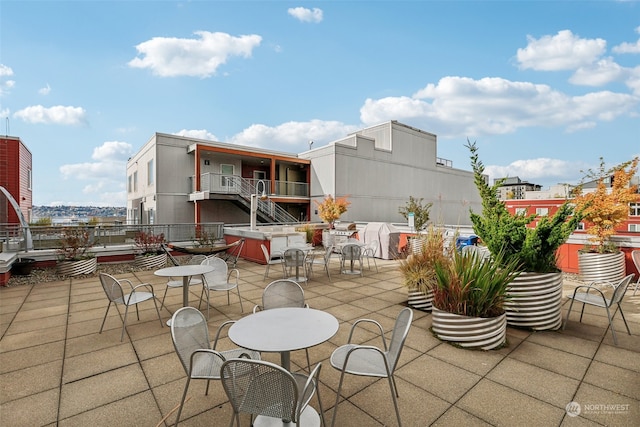 view of patio / terrace with a balcony