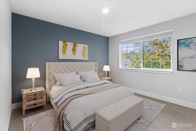 view of carpeted bedroom