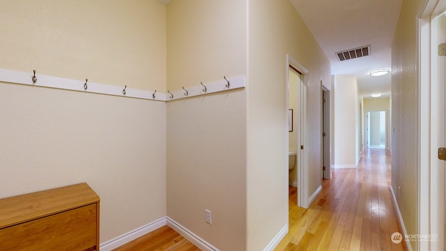 mudroom featuring light hardwood / wood-style flooring