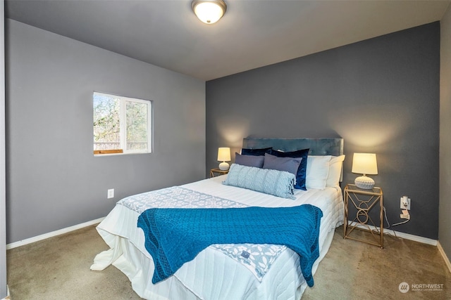 bedroom featuring carpet