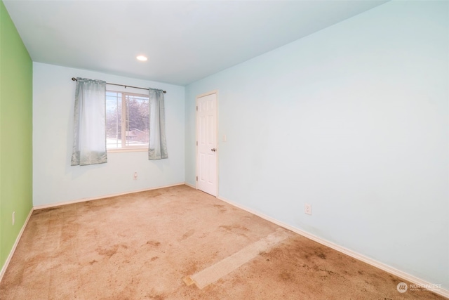 view of carpeted empty room