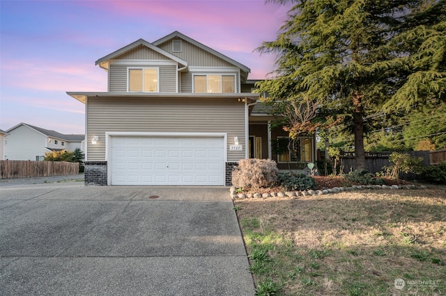 craftsman-style house with a garage