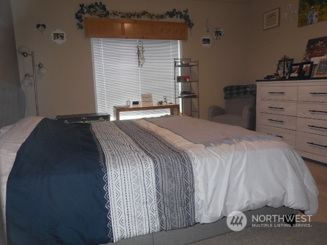 view of carpeted bedroom