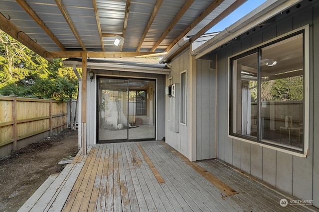 view of wooden terrace