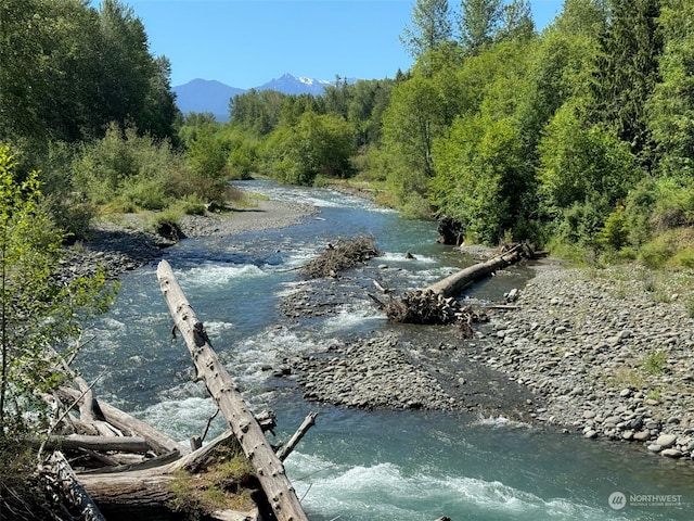 property view of water with a mountain view