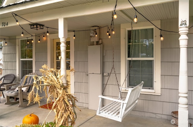 view of patio with covered porch