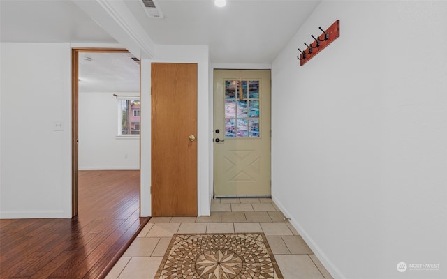 interior space featuring light hardwood / wood-style floors