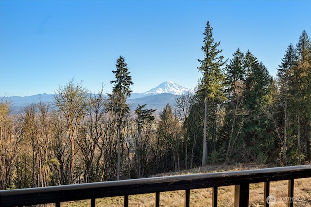 property view of mountains with a view of trees