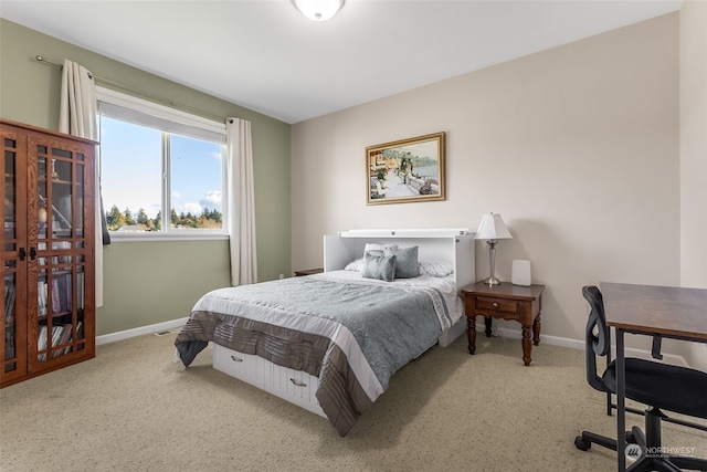 view of carpeted bedroom