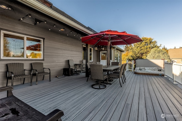 view of wooden deck