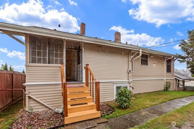 view of rear view of property