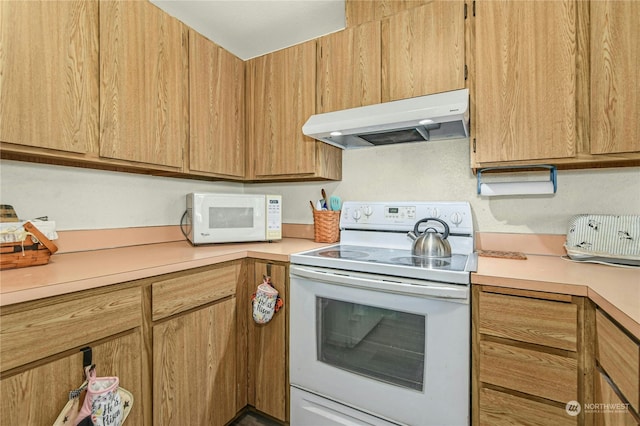 kitchen featuring white appliances