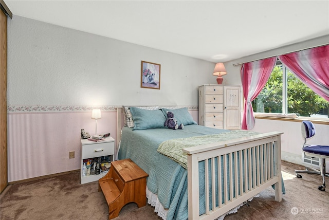 view of carpeted bedroom