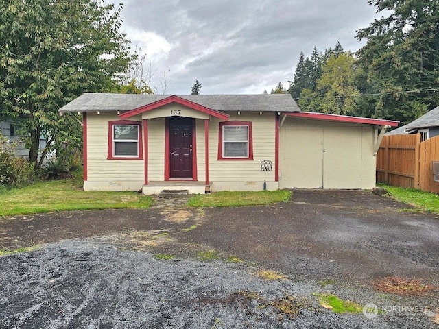 view of front of home