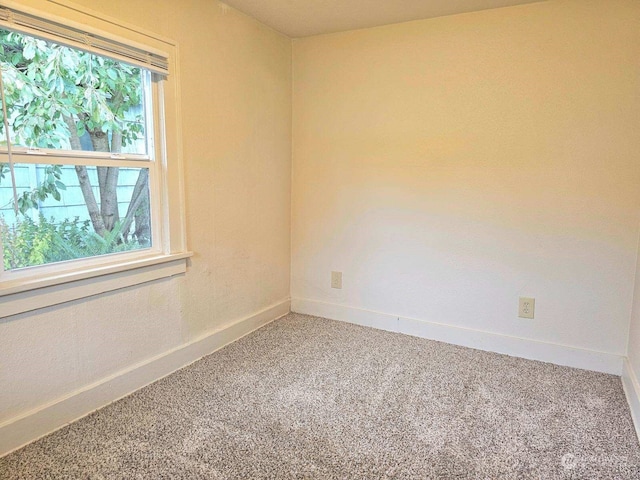 view of carpeted spare room