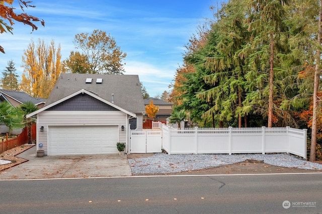 view of front of home featuring a garage