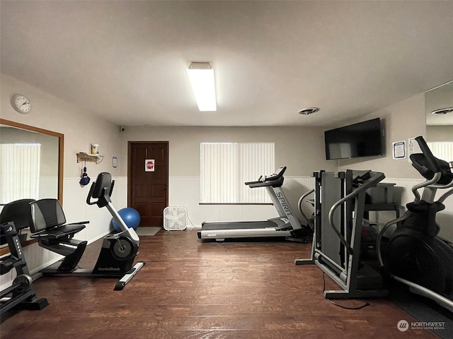 121 Fircrest Dr, Sequim, WA 98382 - gym with wood finished floors