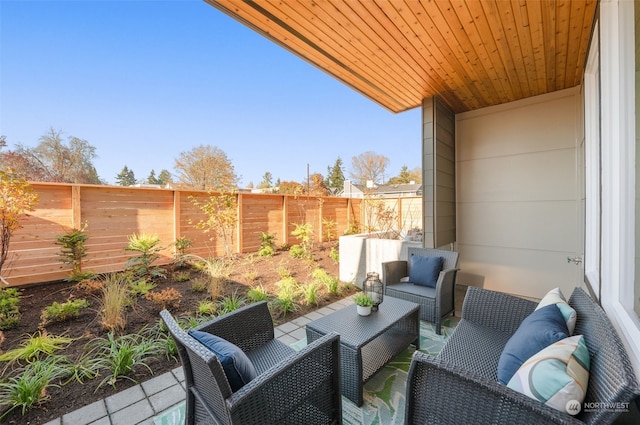 view of patio / terrace with outdoor lounge area