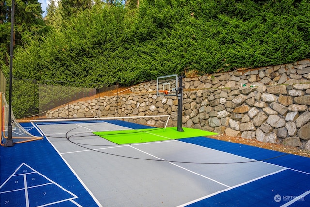 view of basketball court