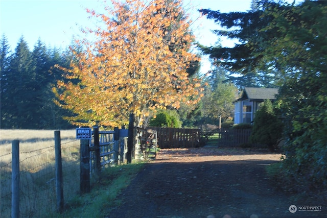 view of road