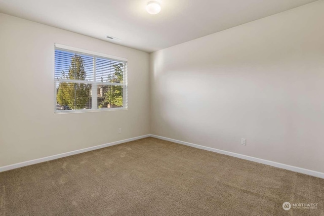 view of carpeted spare room