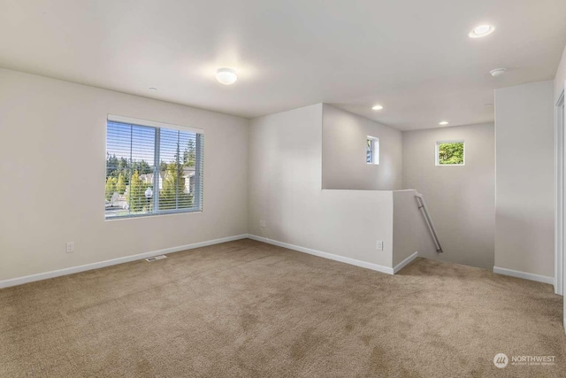 view of carpeted empty room