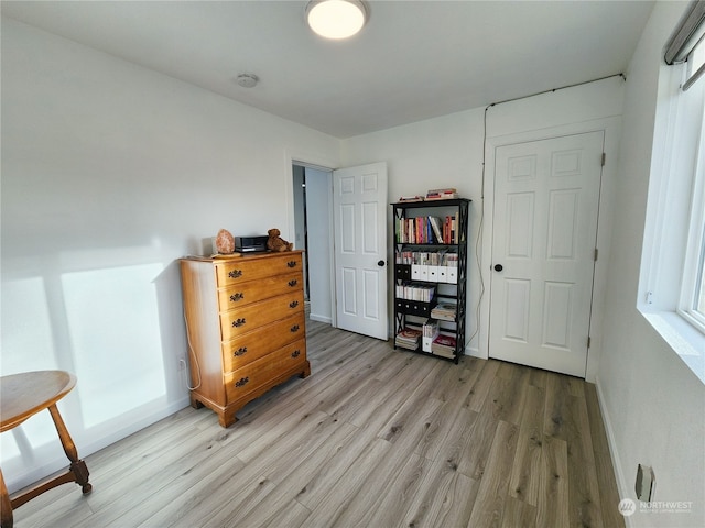 interior space with light wood-type flooring