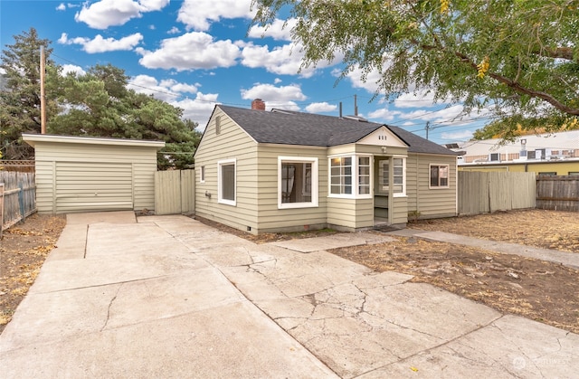 view of front of house with a patio area