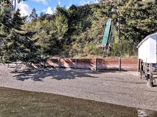 exterior space featuring fence
