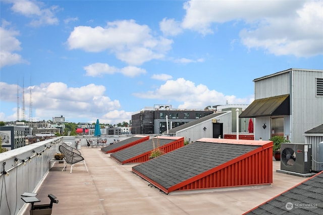 view of patio / terrace featuring central AC