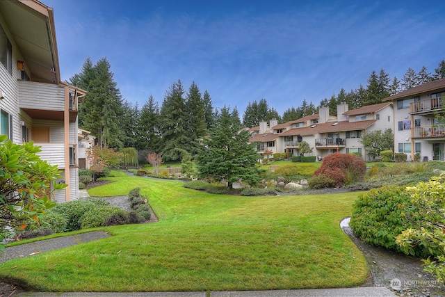 view of yard with a residential view