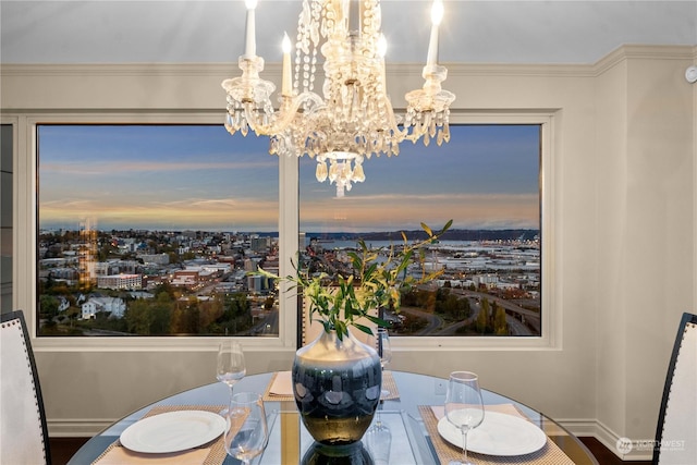 3201 Pacific Ave Unit 1201, Tacoma, WA 98418 - dining space featuring a chandelier