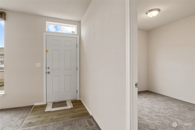 entryway featuring dark hardwood / wood-style flooring