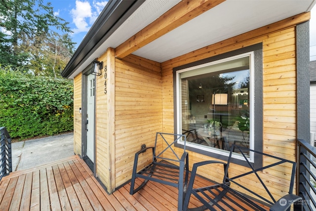 view of wooden deck