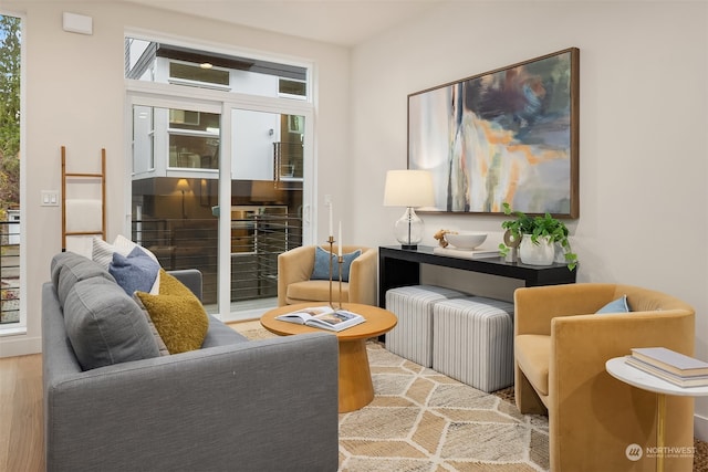 interior space featuring light hardwood / wood-style flooring