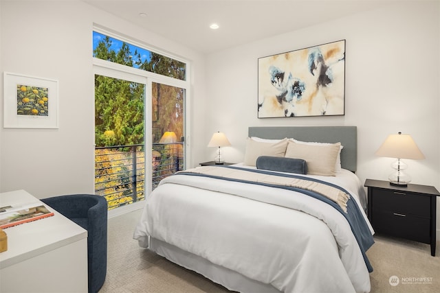 view of carpeted bedroom