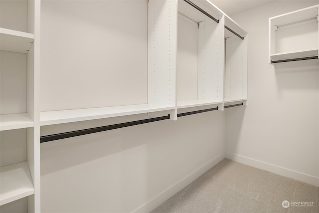 spacious closet with carpet floors