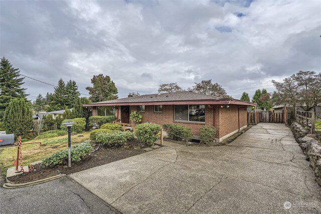 view of ranch-style home