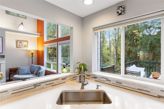 interior details with sink