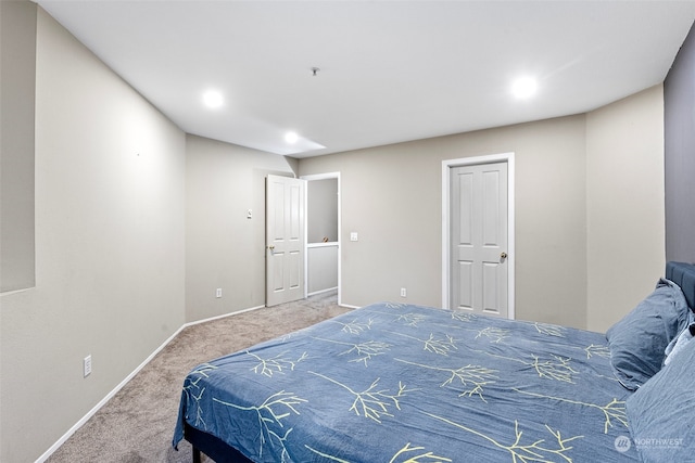 bedroom featuring carpet flooring