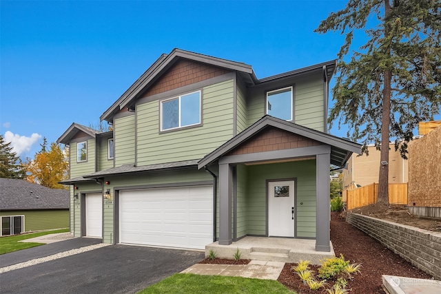 view of front of home featuring a garage