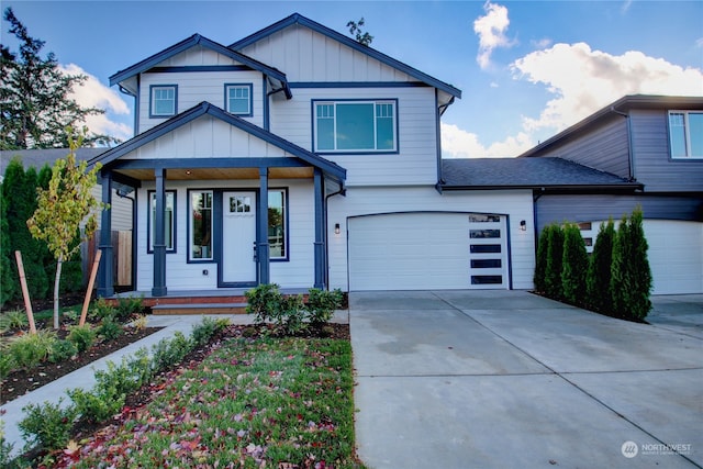 view of front of house featuring a garage