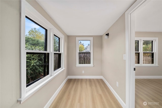 unfurnished sunroom with a wealth of natural light