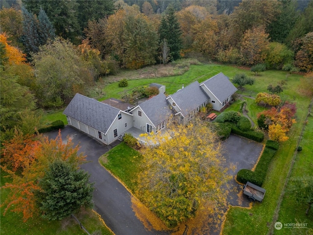 aerial view with a view of trees
