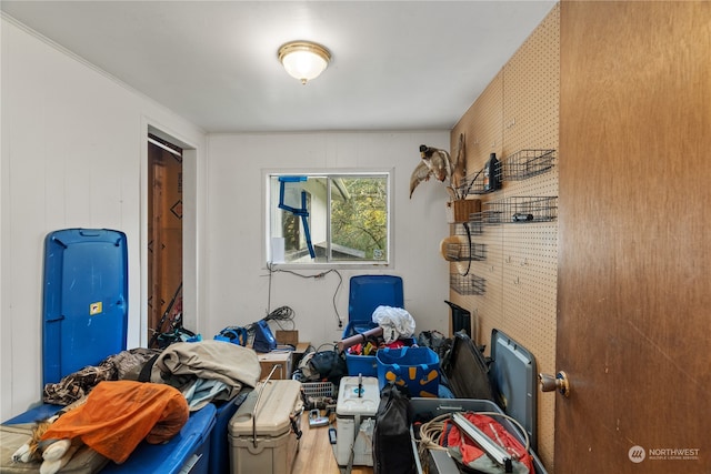 interior space with wood-type flooring