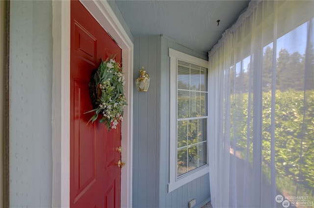 view of doorway to property