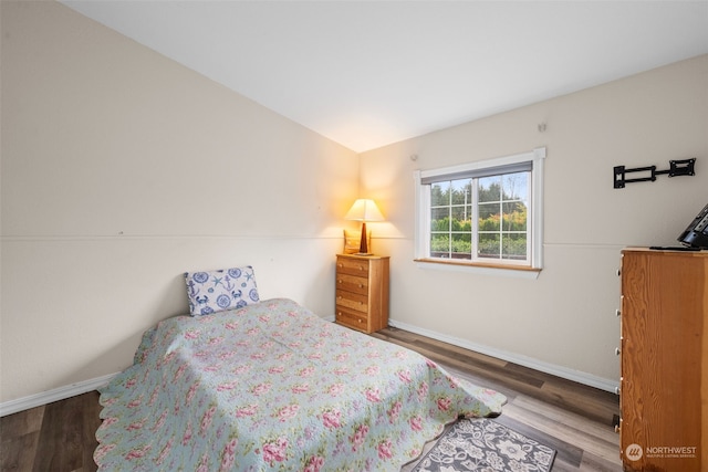 bedroom featuring hardwood / wood-style flooring