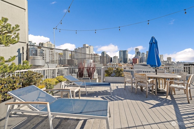 view of patio / terrace with a deck