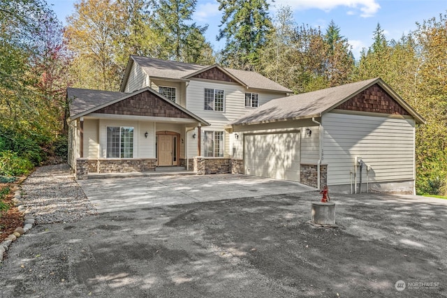 view of front of house featuring a garage