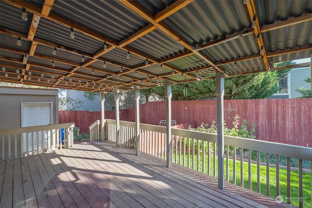 view of wooden terrace